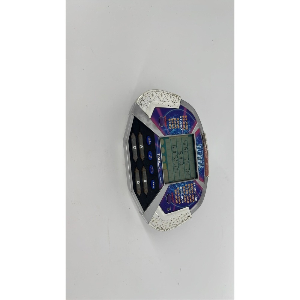 Tiger Electronics Who Wants To Be A‎ Millionaire Handheld Game 2000 Silver LCD